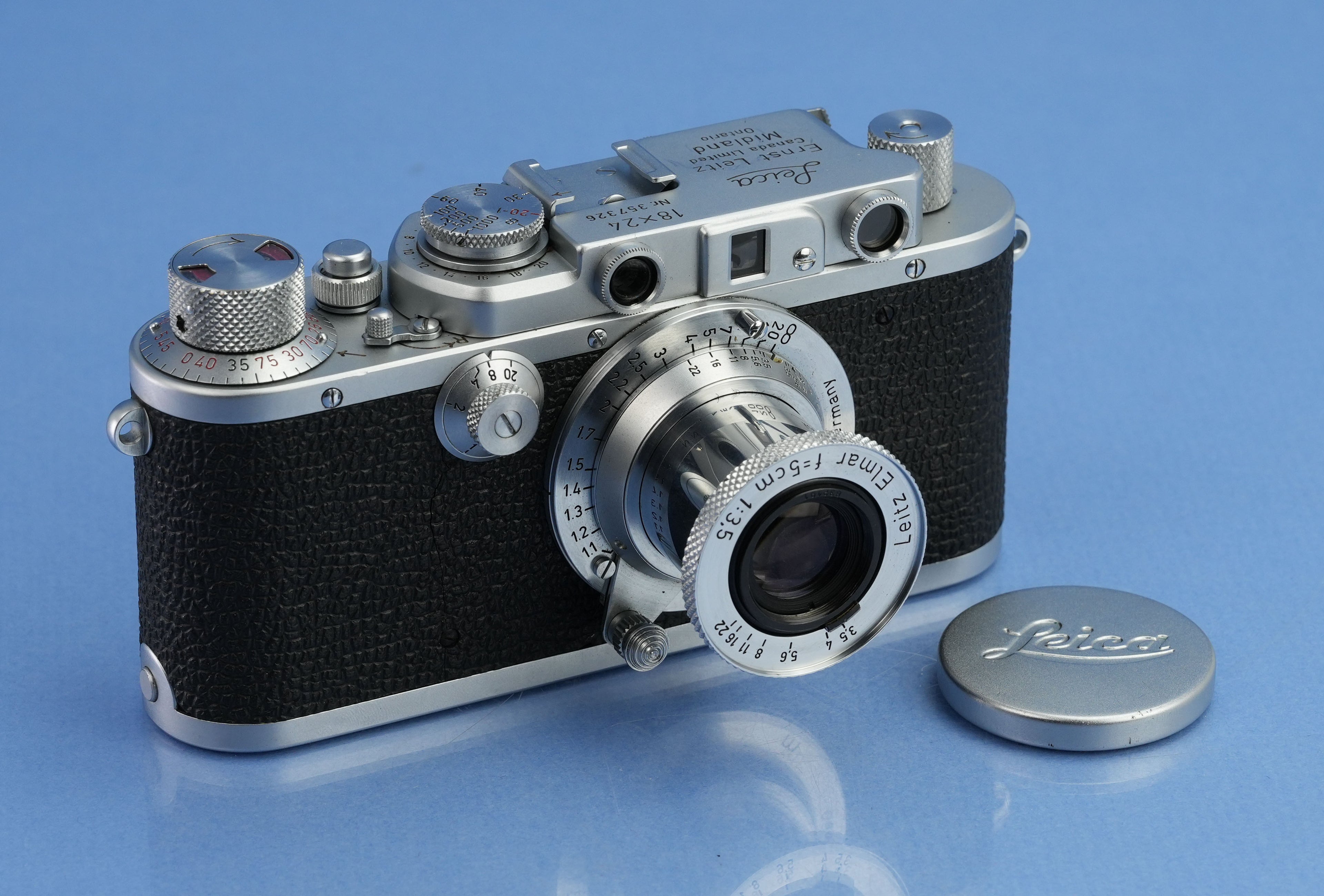 LEICA LEITZ 72 18X24 MIDLAND ELC HALBFORMATKAMERA + PAPIERE 100 JAHRE JUBILÄUMSVERKAUF SCHÖN!