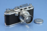 LEICA IIIA (MODEL G) SM CHROME CAMERA +50MM SUMMAR F2 LENS +CAP NICE SET!