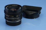 LEICA LEITZ 24MM ELMARIT-R F2.8 E60 11221 3CAM ROM LENS +CAPS +12523 HOOD NICE!