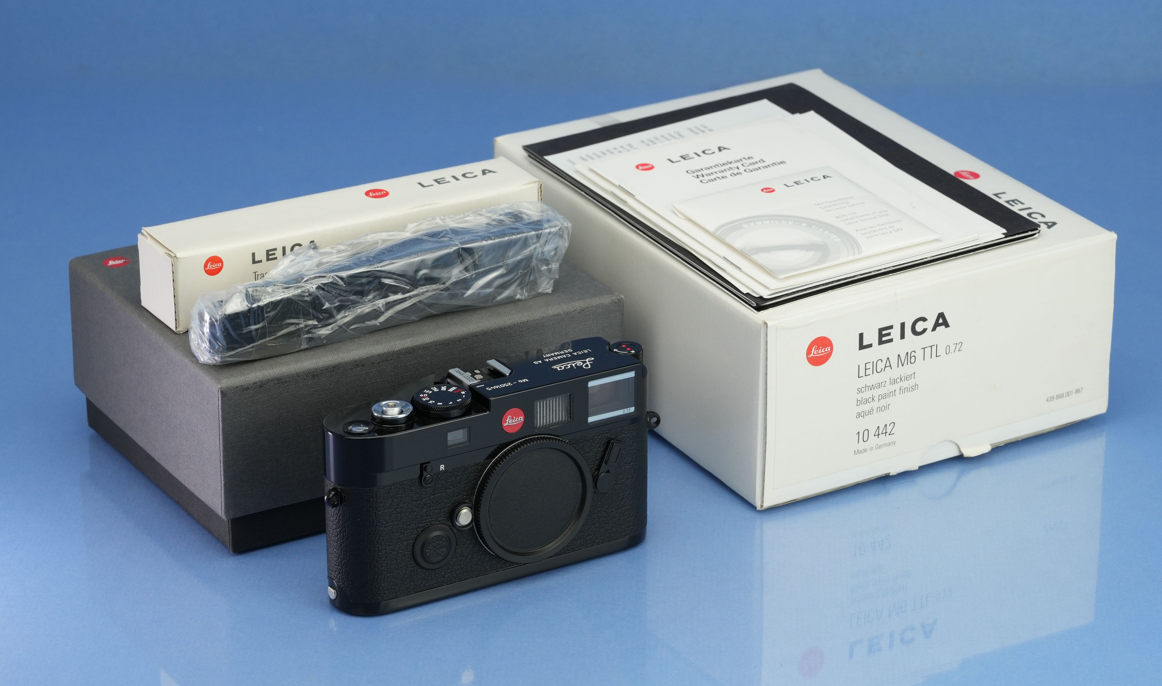 LEICA M6 TTL 0.72 10442 MILLENNIUM BLACK PAINT CAMERA +PAPERS +BOX MINT! #1645