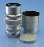 LEICA LEITZ 90MM SUMMICRON F2 MIDLAND ELCAN 1ST V SOOZI-M LENS +SHADE +CAPS RARE