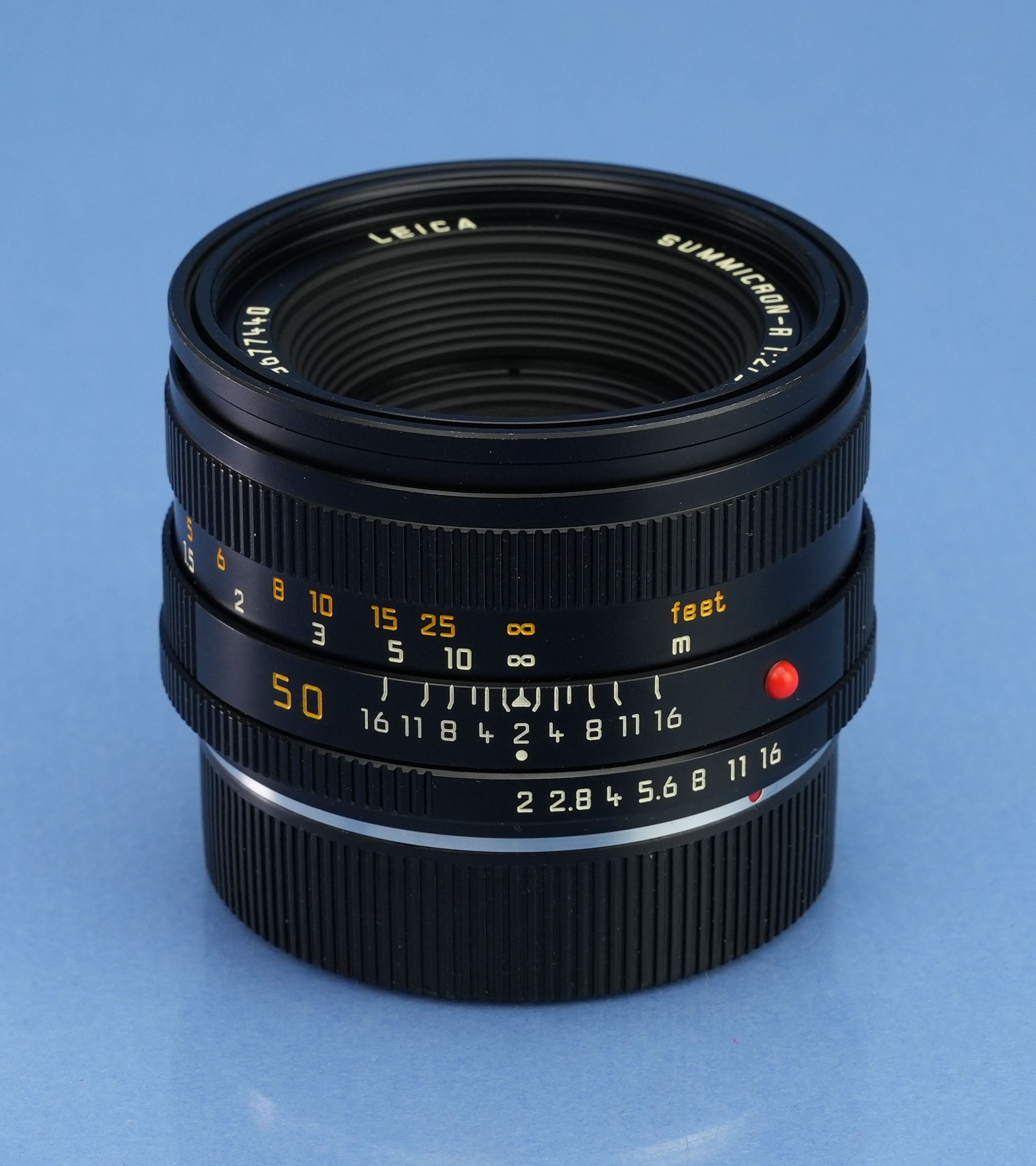 LEICA LEITZ 50MM SUMMICRON-R 2ND VERSION 11216 3RD CAM LATE # GERMANY LENS NICE!