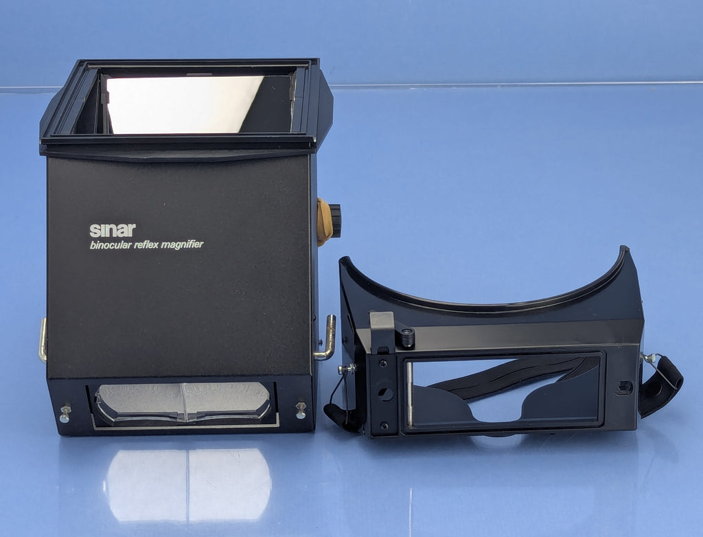 SINAR 2-TEILIGE F, F2, P, P2 X KAMERA 4X5 SPIEGEL FERNGLAS REFLEX LEGENDE REIN