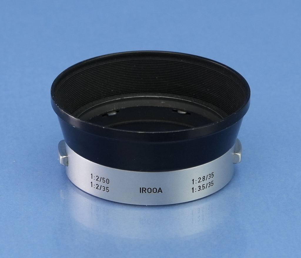 LEICA LEITZ IROOA 35MM 50MM SUMMARON SUMMICRON LENS SHADE HOOD +CAP MINT!