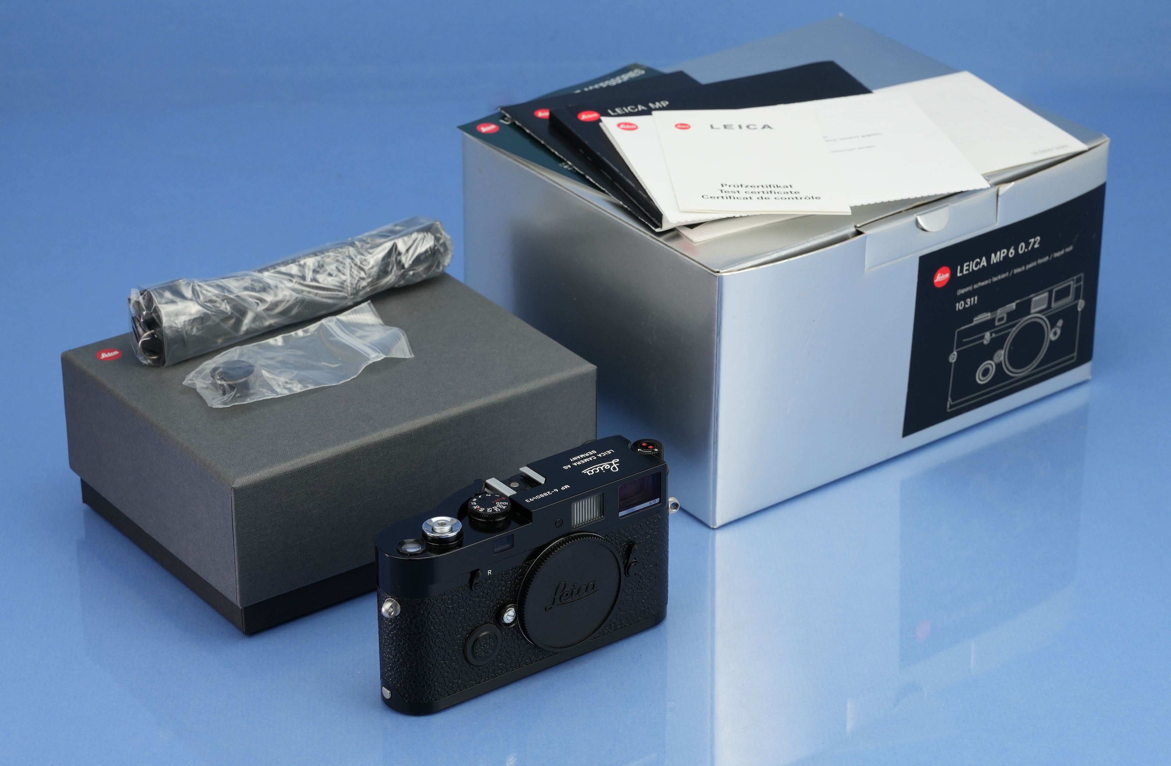 LEICA MP 6 MP6 10311 SCHWARZE LACKIERUNG ENTFERNUNGSFONKERKAMERA GEHÄUSE + DECKEL NEUWERTIG SELTEN