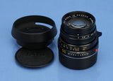 LEICA LEITZ 50MM SUMMICRON-M F2 VERSION 4 CANADA BLACK 11819 LENS +CAPS +SHADE
