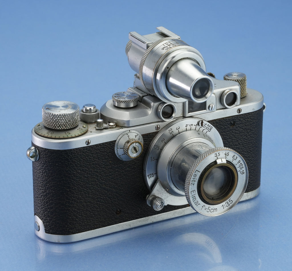 LEICA LEITZ IIIA PRE-WAR AGNOO CHROME RANGEFINDER CAMERA 50MM F3.5 ELMAR LENS