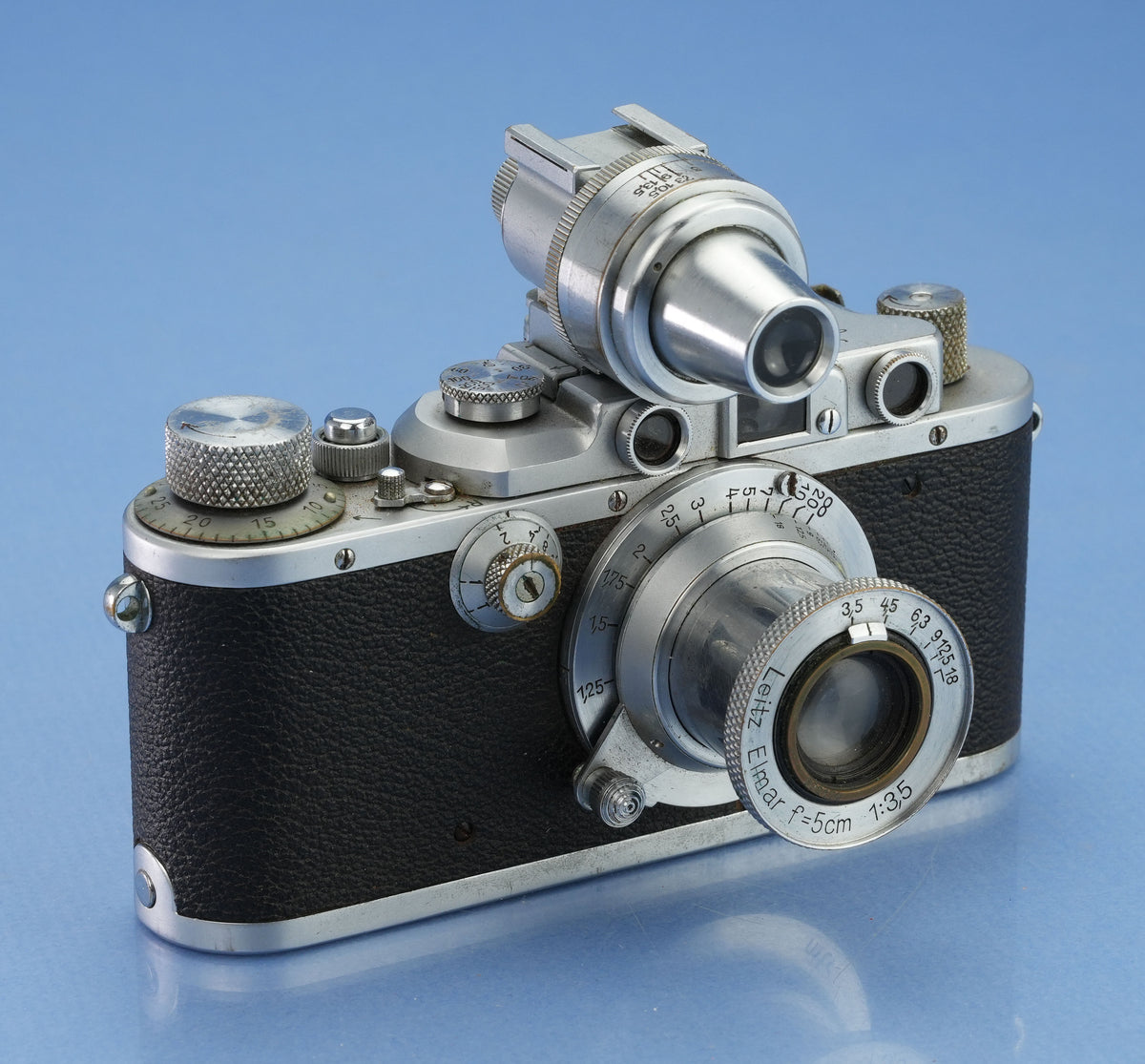 LEICA LEITZ IIIA PRE-WAR AGNOO CHROME RANGEFINDER CAMERA 50MM F3.5 ELMAR LENS