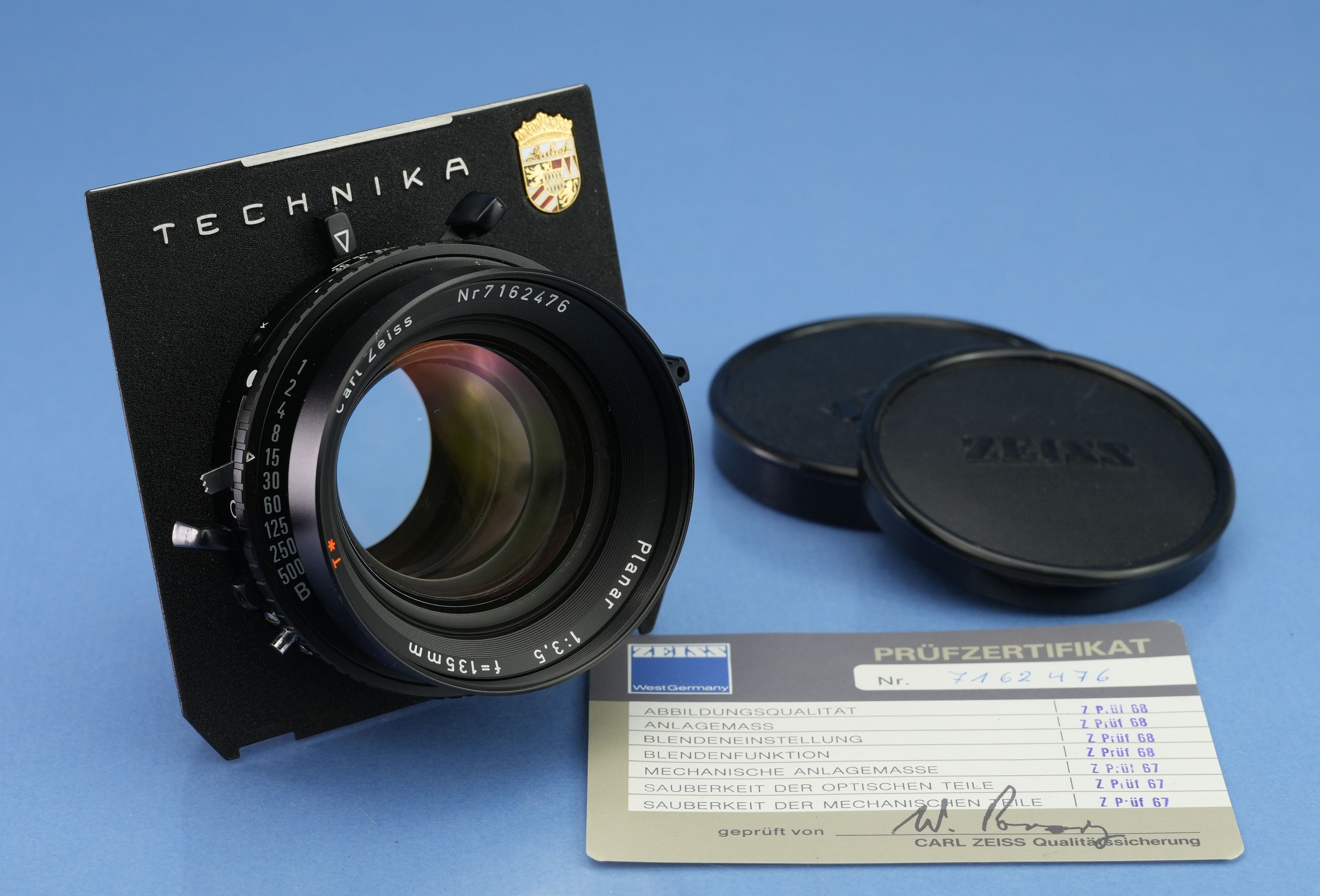 LINHOF ZEISS PLANAR 135MM F3.5 67MM T* BLACK LAST VERSION LENS +BOX +CAPS MINT!