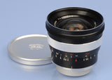 CONTAREX CARL ZEISS 18MM F4 DISTAGON SLR BLACK CAMERA LENS +CAPS. VERY CLEAN!