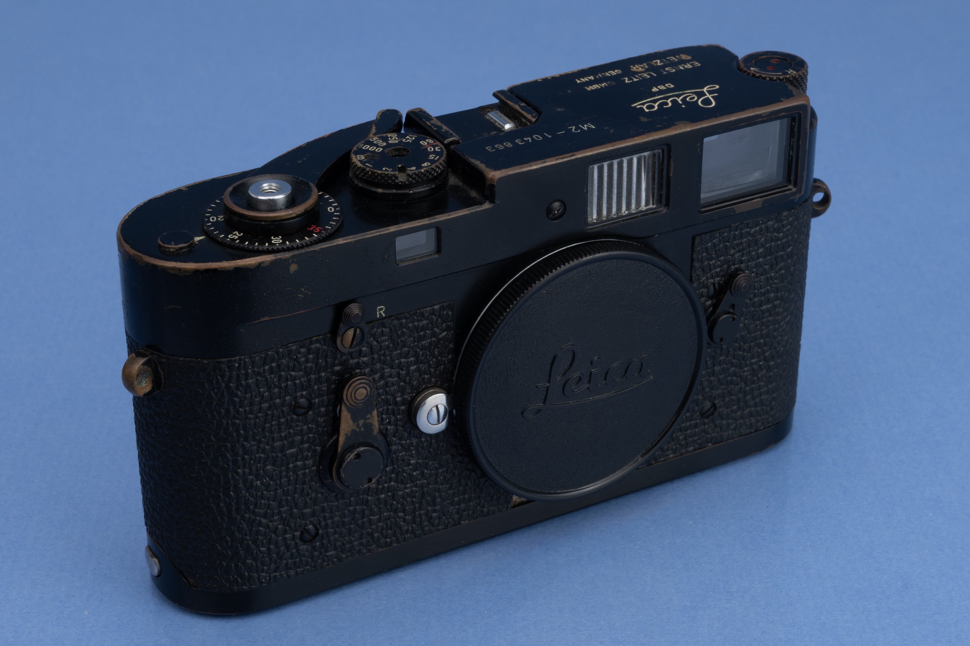 LEICA LEITZ M2 SS KOOHE #1043863 BLACK PAINT SELF TIMER RANGEFINDER CAMERA BODY