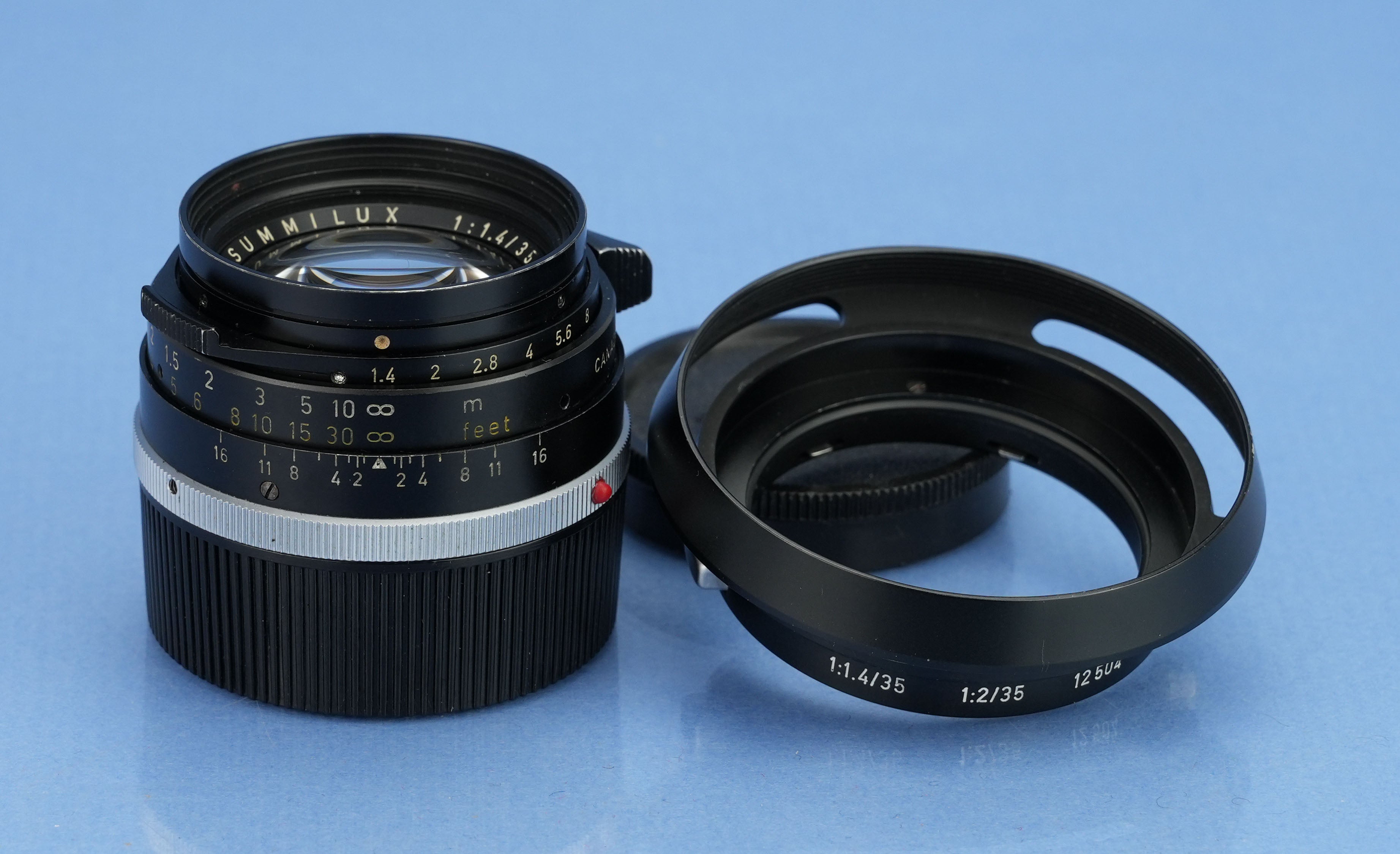 LEICA LEITZ 35MM SUMMILUX F1.4 M PRE ASPH/ STAHLFASSUNG 11870 SCHWARZE LACKIERUNG LINSE SELTEN