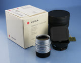 LEICA LEITZ 35MM SUMMILUX-M F1.4 ASPH CHROME 11883 LENS +PAPERS +SHADE +BOX MINT