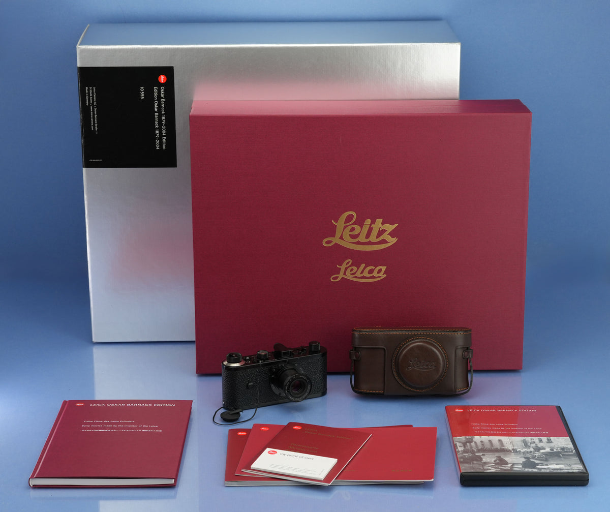 LEICA O 0 SERIES 10555 OSKAR BARNACK 125TH COMMEMORATIVE EDITION CAMERA SET