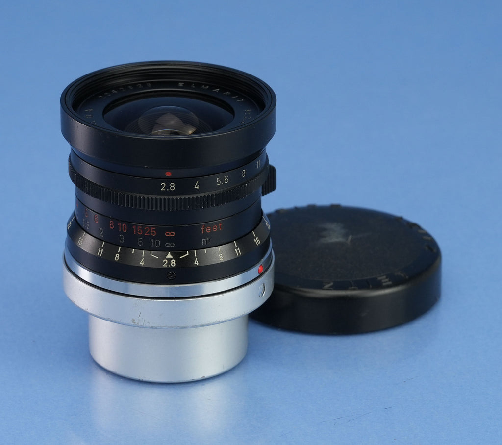 LEICA 28MM ELMARIT M F2.8 EARLY 1ST V 9 ELEMENT BLACK PAINT 11801 LENS CANADA