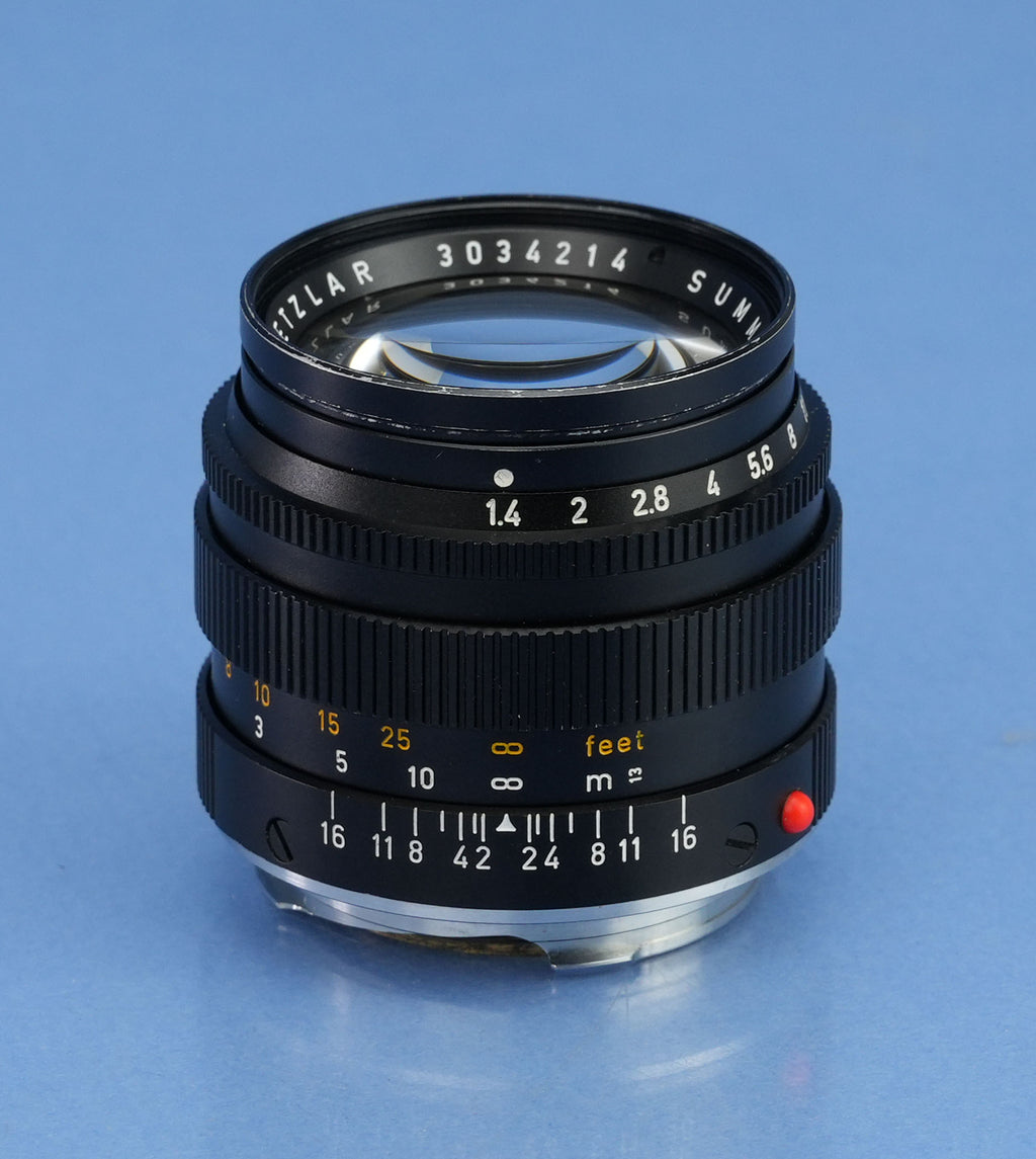 LEICA LEITZ 50MM F1.4 SUMMILUX 11113 2ND V BLACK M LENS LATE # c. 1967 NICE!