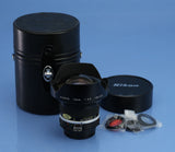 NIKON NIKKOR 15MM F3.5 AI-S AIS RECTILINEAR ULTRA WIDE LENS +CAPS +FILTER MINT