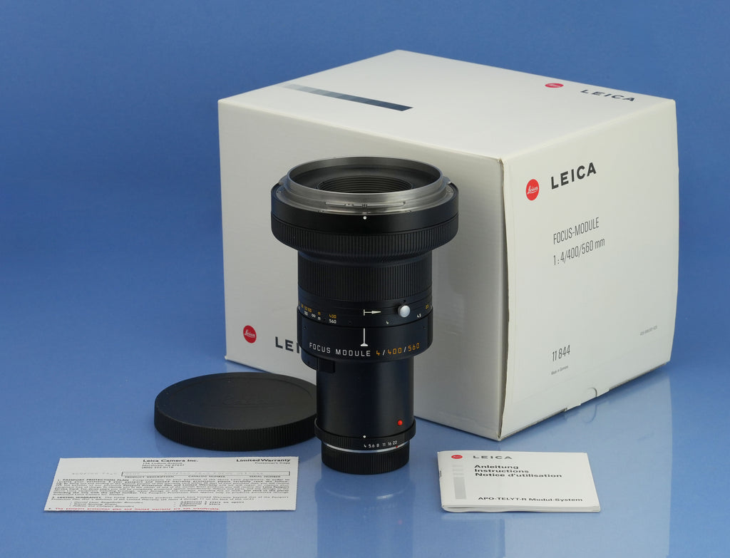 LEICA LEITZ 400MM 560MM F4 ( x1.4) TELEOBJEKTIV FOKUSMODUL 11844 NEUWERTIG +KAPPE +BOX!