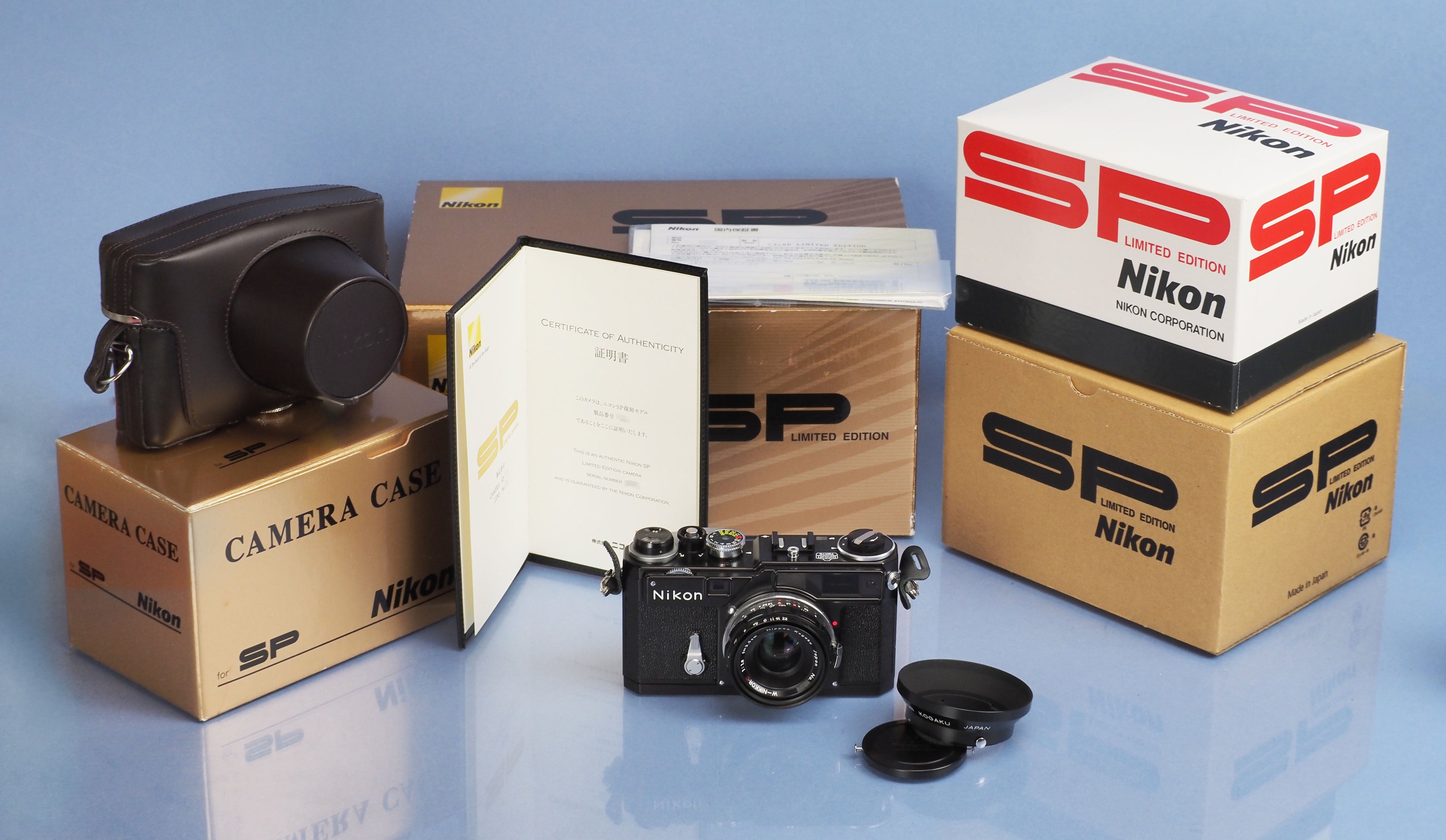 NIKON SP BLACK PAINT LIMITED EDITION BLACK PAINT CAMERA +BOX +35MM F1.8 LENS NEW