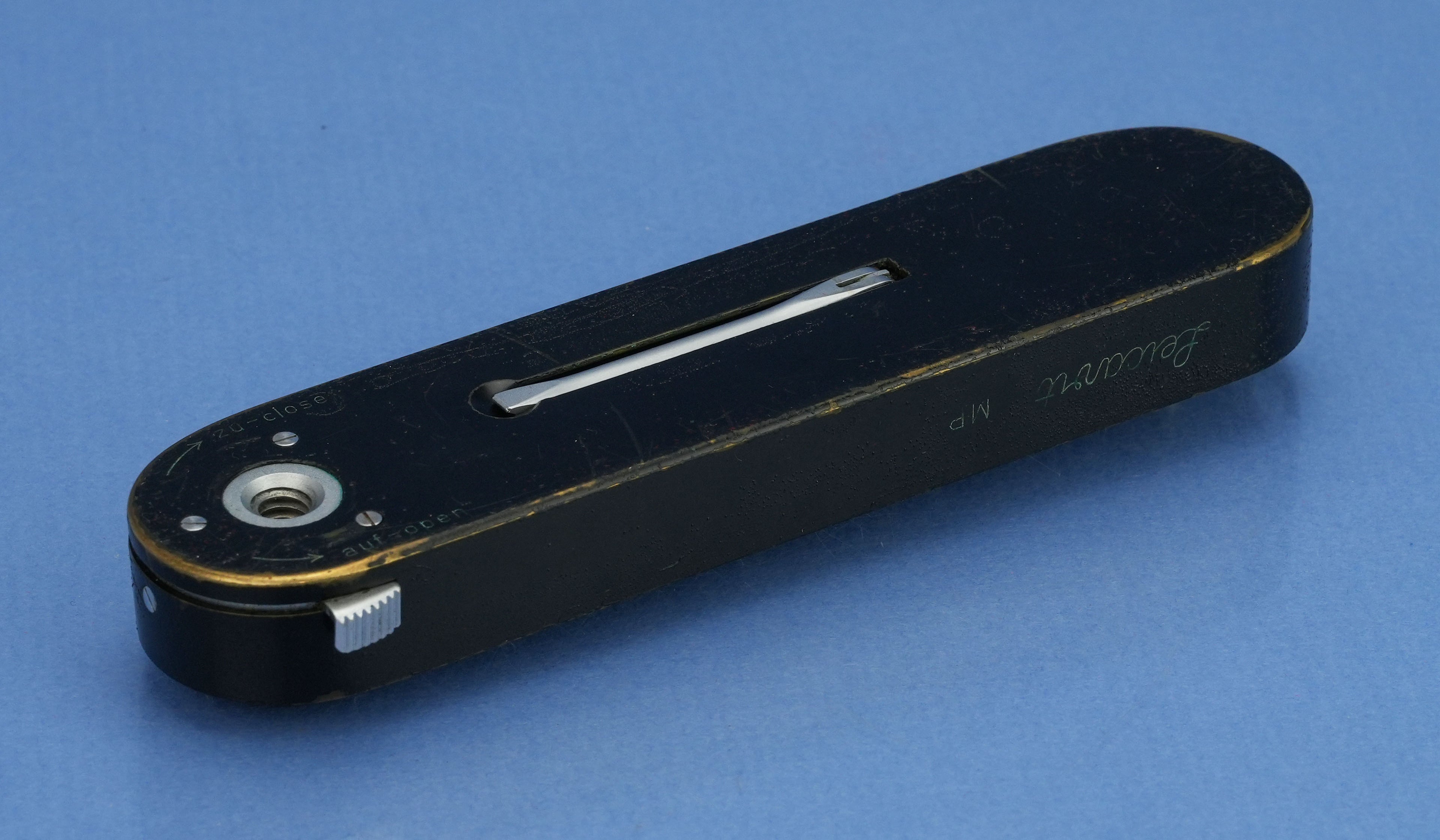 LEICA LEITZ MP-118 ORIGINAL 1957 SCHWARZE LACKIERUNG IMOOP ENTFERNUNGSFONKAMERA + PAPIERE!