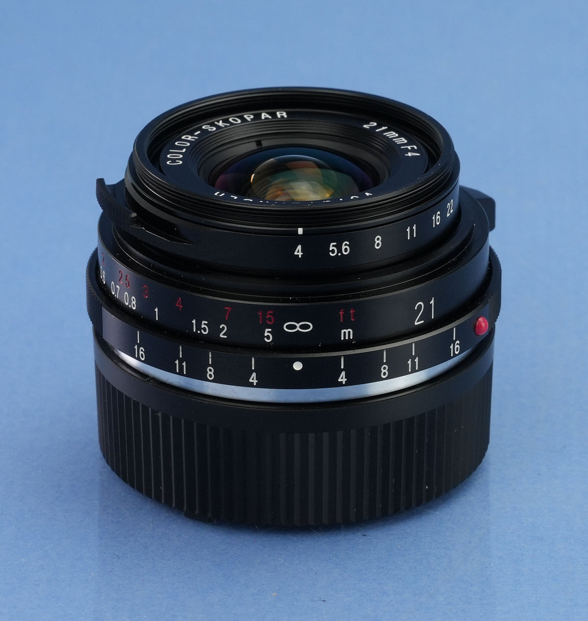 VOIGTLANDER 21MM BLACK COLOR-SKOPAR F4 MC M MOUNT LENS +CAPS +SHADE MINT!