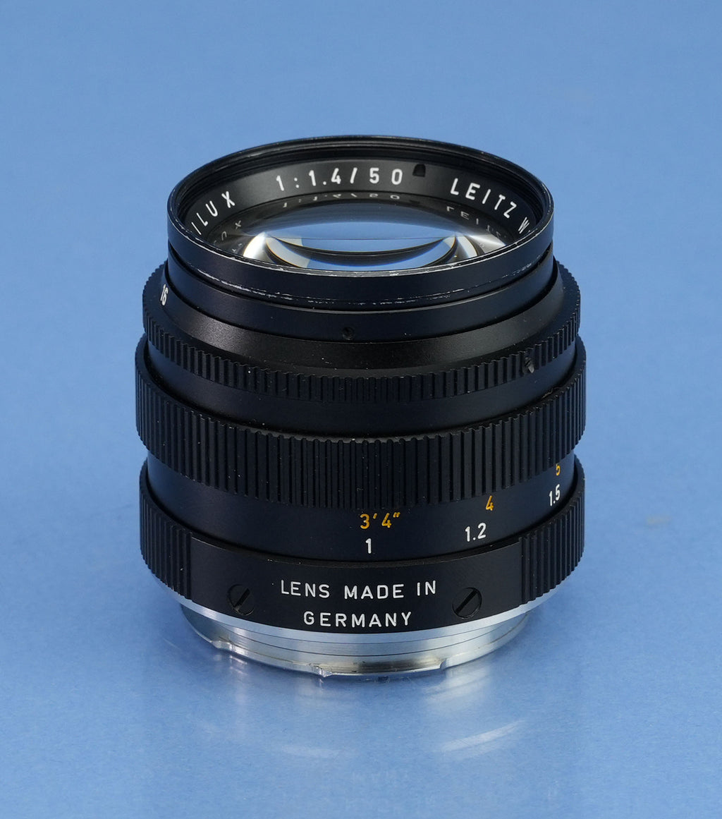 LEICA LEITZ 50MM F1.4 SUMMILUX 11113 2ND V BLACK M LENS LATE # c. 1967 NICE!
