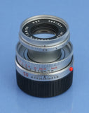 LEICA ELMAR-M 50MM F2.8 11823 SILVER CHROME COLLAPSIBLE LENS. MINT SET +BOX!