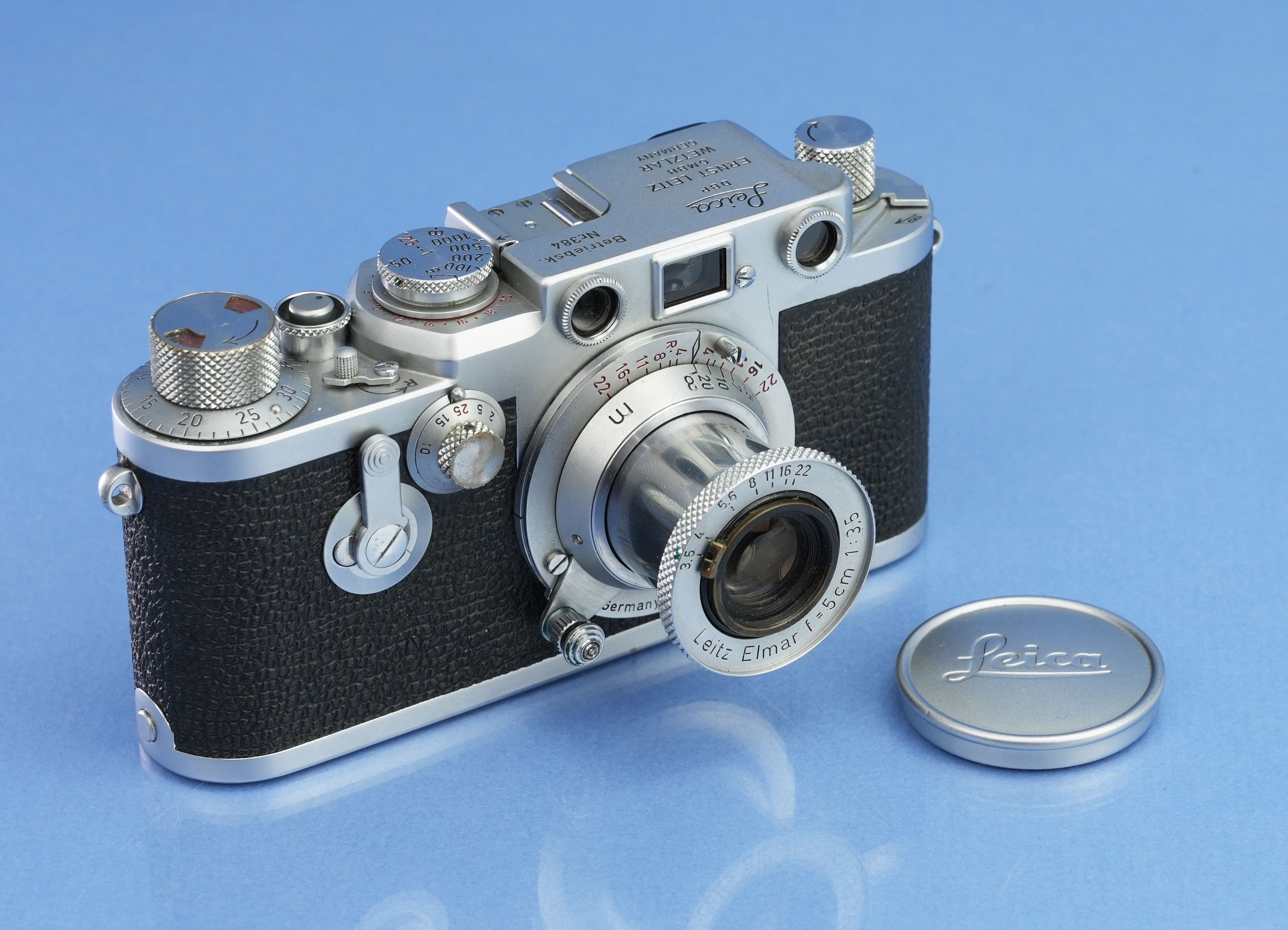 LEICA LEITZ IIIF BETRIEBSK Nr.384 RD/ST +LENS SET LOOHN INTERNAL +PAPERS! RARE!