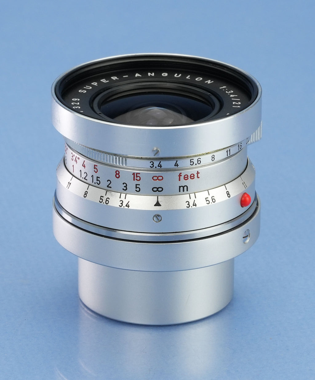 LEICA LEITZ 21MM SUPER-ANGULON F3.4 11103 LENS +CAPS +SHADE +BOX RARE 1st BATCH!