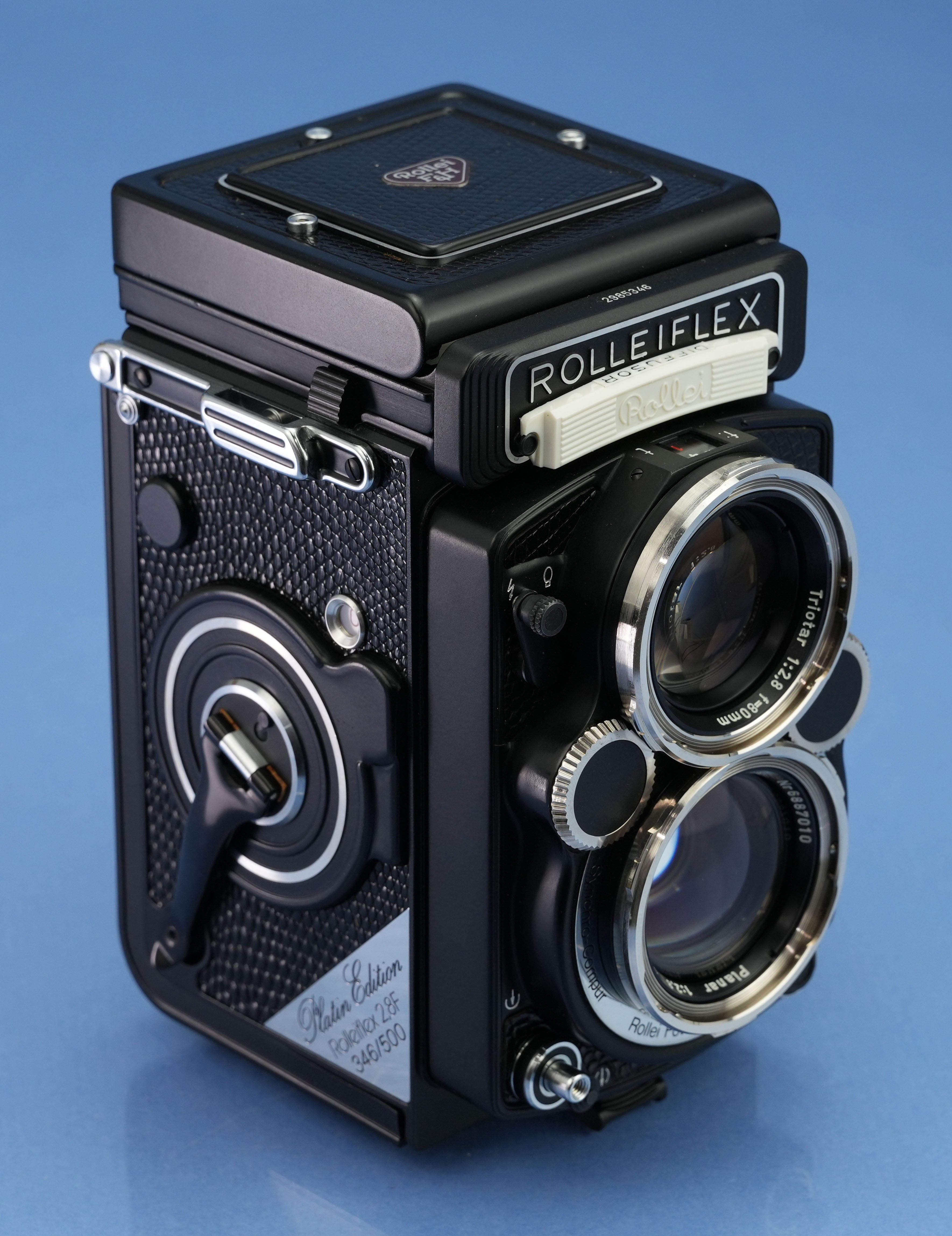 ROLLEI ROLLEIFLEX 2.8F HFT PLANAR PLATIN PLATINUM LIMITED TLR-KAMERA NEUWERTIG UND SELTEN!