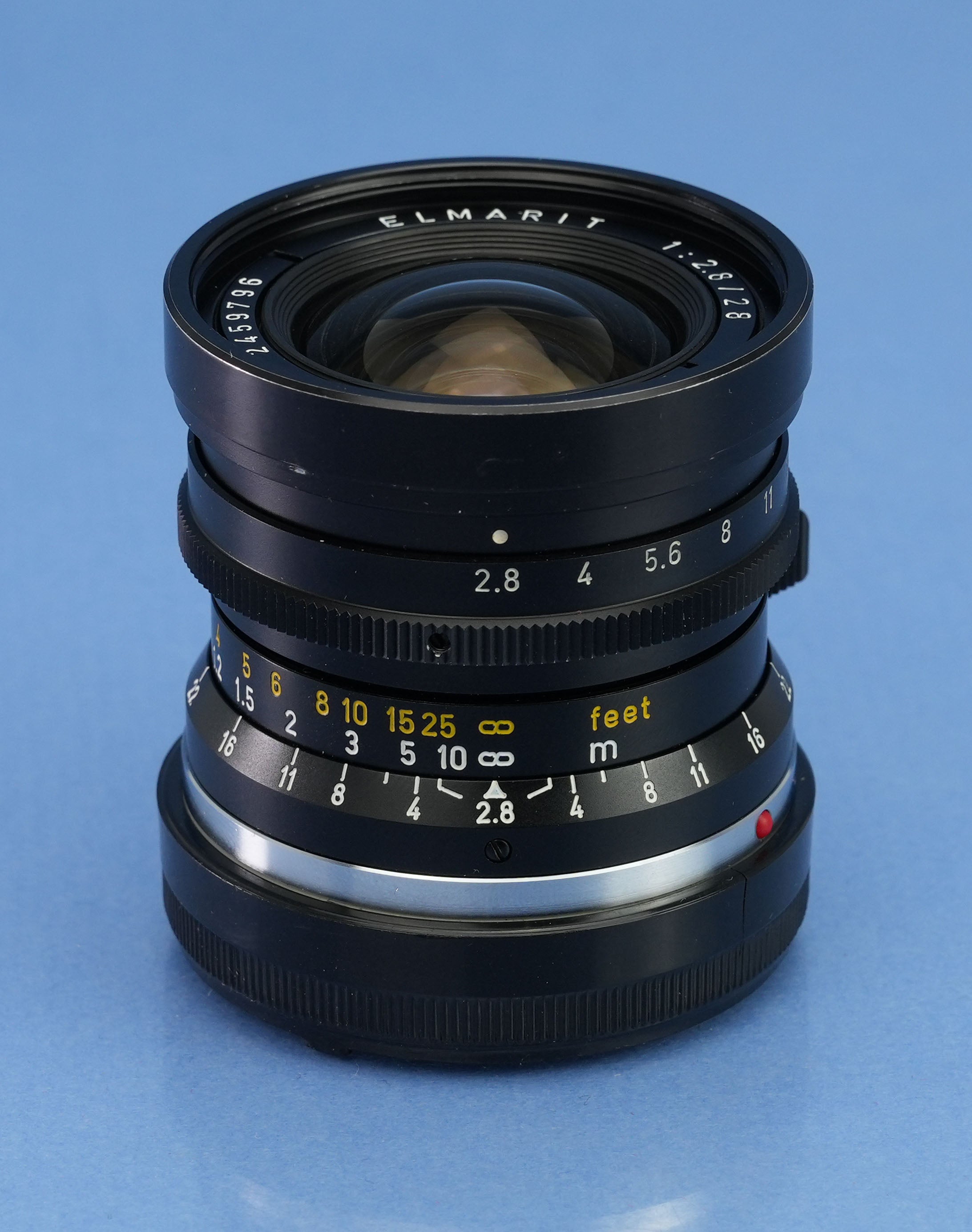 LEICA LEITZ 28MM ELMARIT F2.8 1ST 2ND VER M 11802 LENS RARE TRANSITIONAL +CAPS