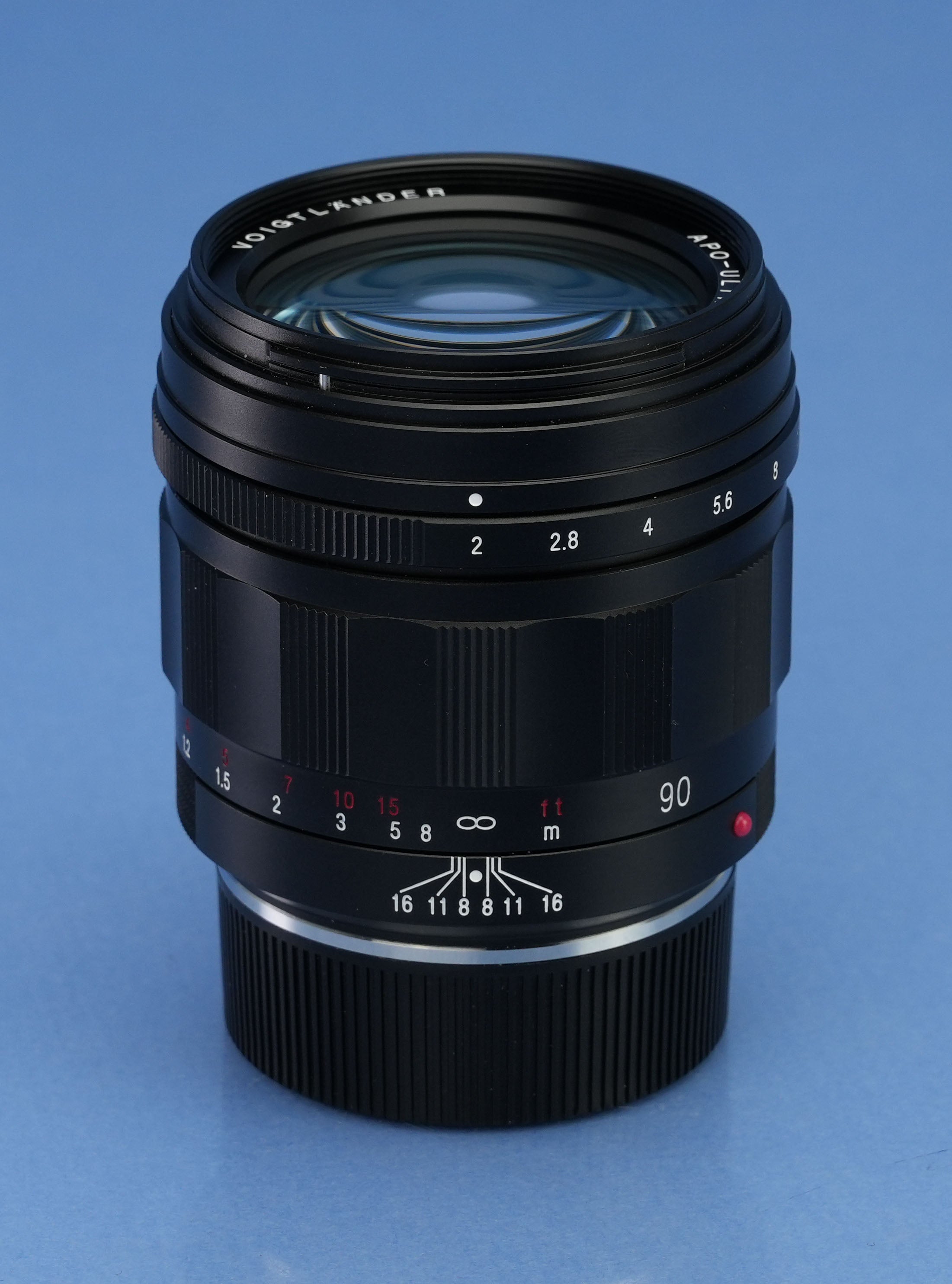 VOIGTLANDER 90MM F2 APO-ULTRON VM MOUNT LENS +HOOD +CAPS +UV