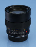 LEICA LEITZ 35MM SUMMILUX-R F1.4 3CAM BLACK R 11143 LENS +CAPS +BOX +PAPERS MINT