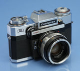 CONTAREX ZEISS SUPER SLR CAMERA BODY +50MM F2 BLACK BLITZ PLANAR LENS +CAP NICE!