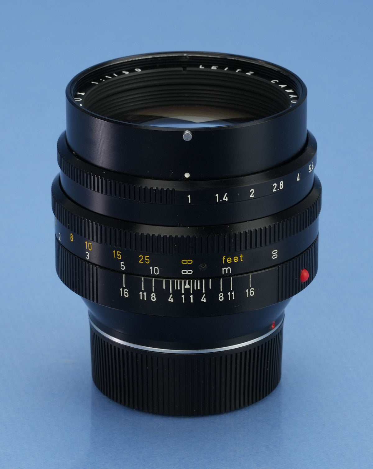 LEICA LEITZ 50MM NOCTILUX-M F1 11821 E58 VERSION 1 LENS +12518 SHADE +CAPS NICE!