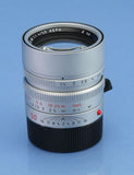 LEICA SUMMILUX-M 50MM F1.4 SILVER CHROME ASPH BRASS BODY 11892 6 BIT LENS +CAPS