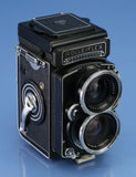 ROLLEIFLEX ROLLEI 55MM F4 DISTAGON ZEISS WIDE TLR CAMERA +METER +CASE +CAPS WOW!