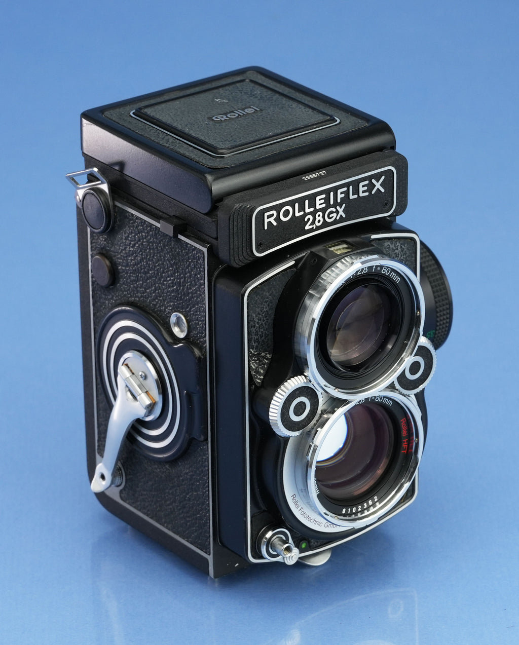 ROLLEI ROLLEIFLEX 2.8GX CAMERA +HFT 80MM F2.8 PLANAR +BOX +STRAP. NICE!