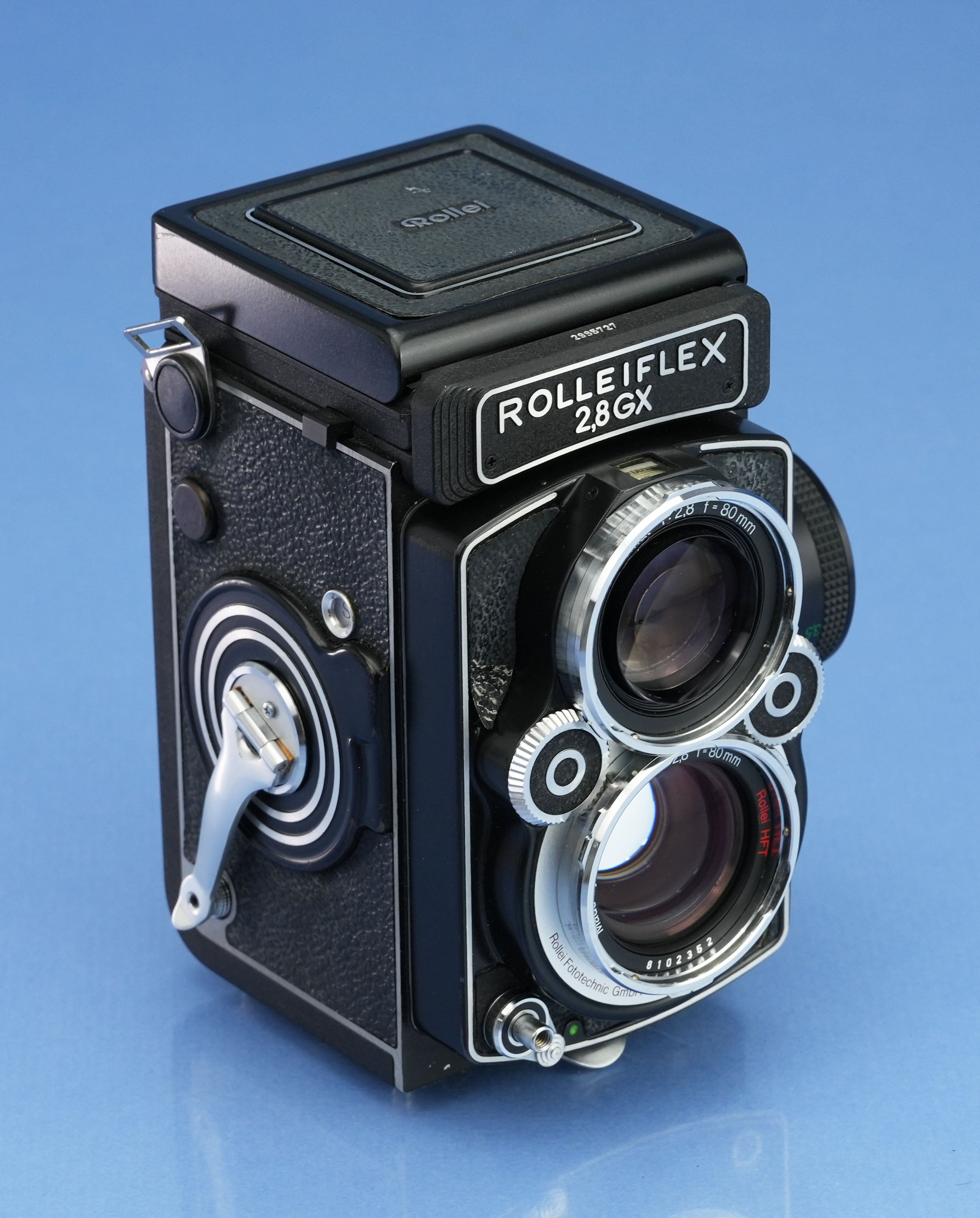 ROLLEI ROLLEIFLEX 2.8GX CAMERA +HFT 80MM F2.8 PLANAR +BOX +STRAP. NICE!