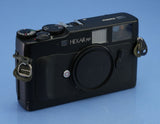 KONICA HEXAR RF BLACK RANGEFINDER CAMERA OUTFIT +50MM F2 LENS +BOX +FLASH +BOX!