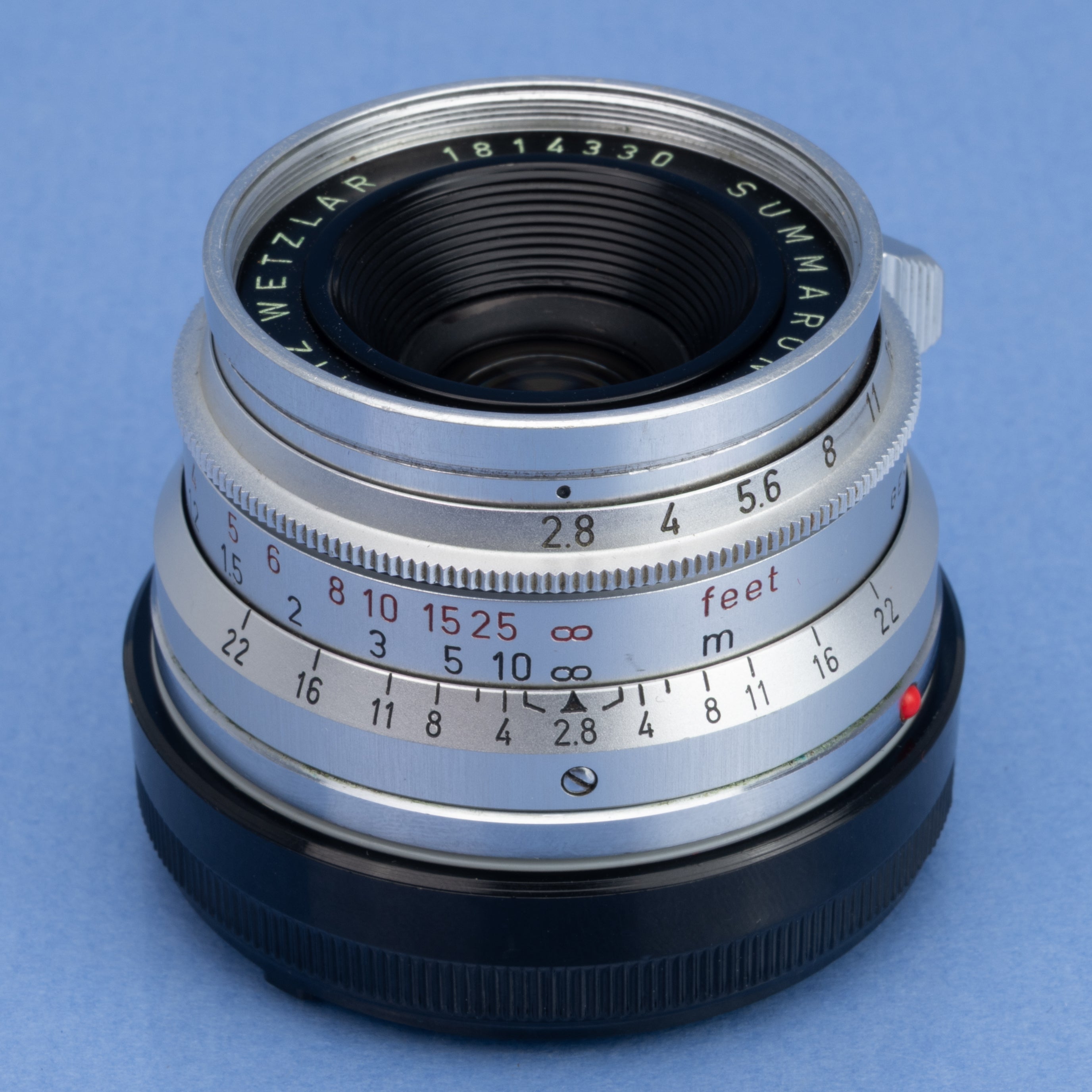 LEICA LEITZ 35MM SUMMARON F2.8 11306 M M2 M4 1ST VERSION 6 ELEMENT LENS +CAPS