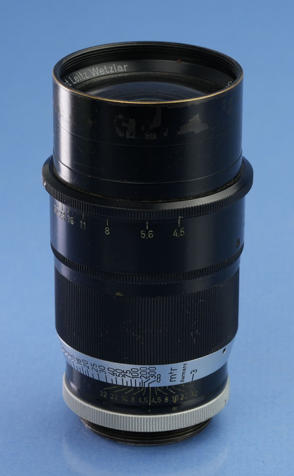 LEICA LEITZ 200MM F4.5 TELYT VISOFLEX VISO I LENS SET +SHADE, FINDER, x3 FILTER+