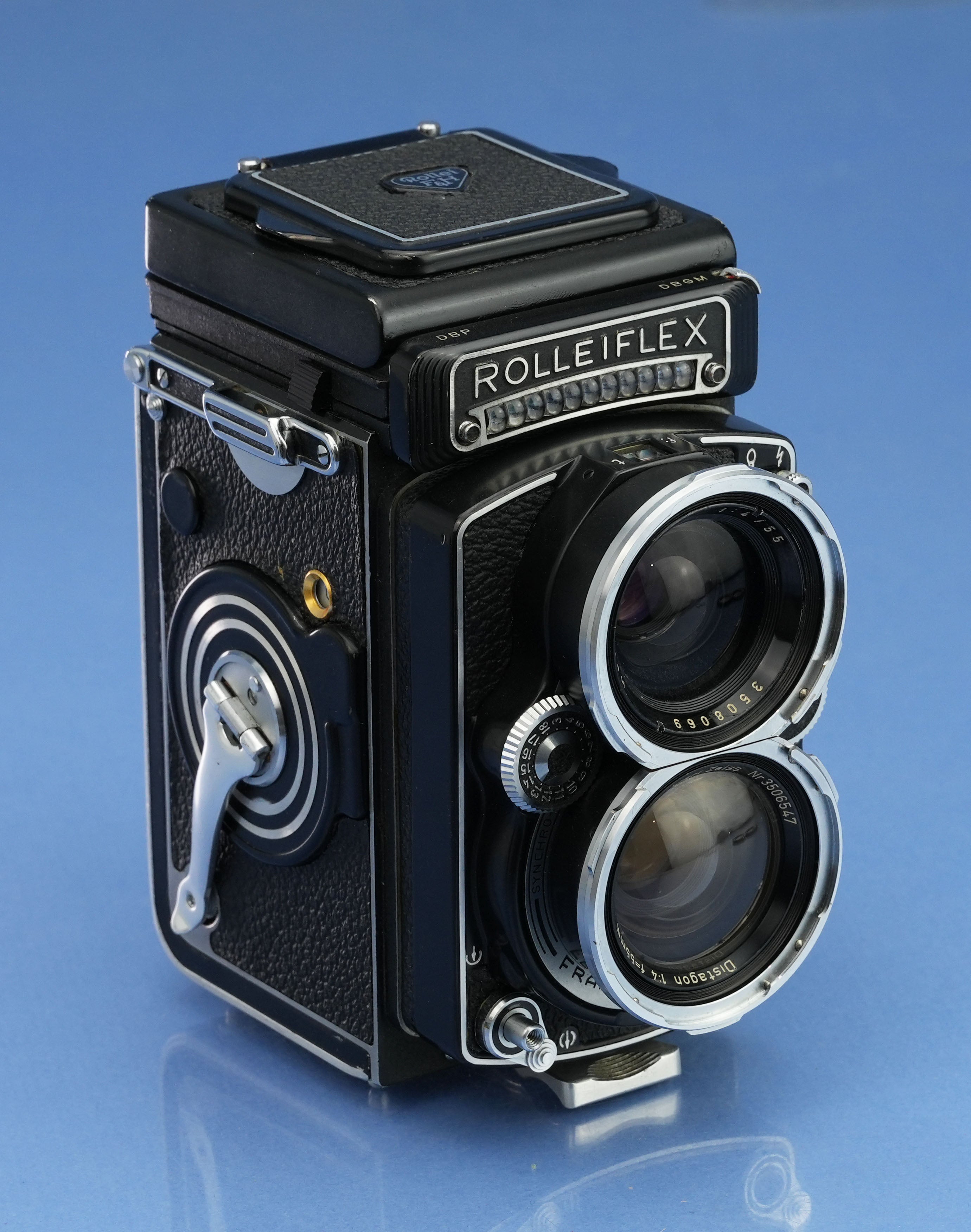 ROLLEIFLEX ROLLEI WIDE 55MM F4 ZEISS DISTAGON LENS +METER +CAP