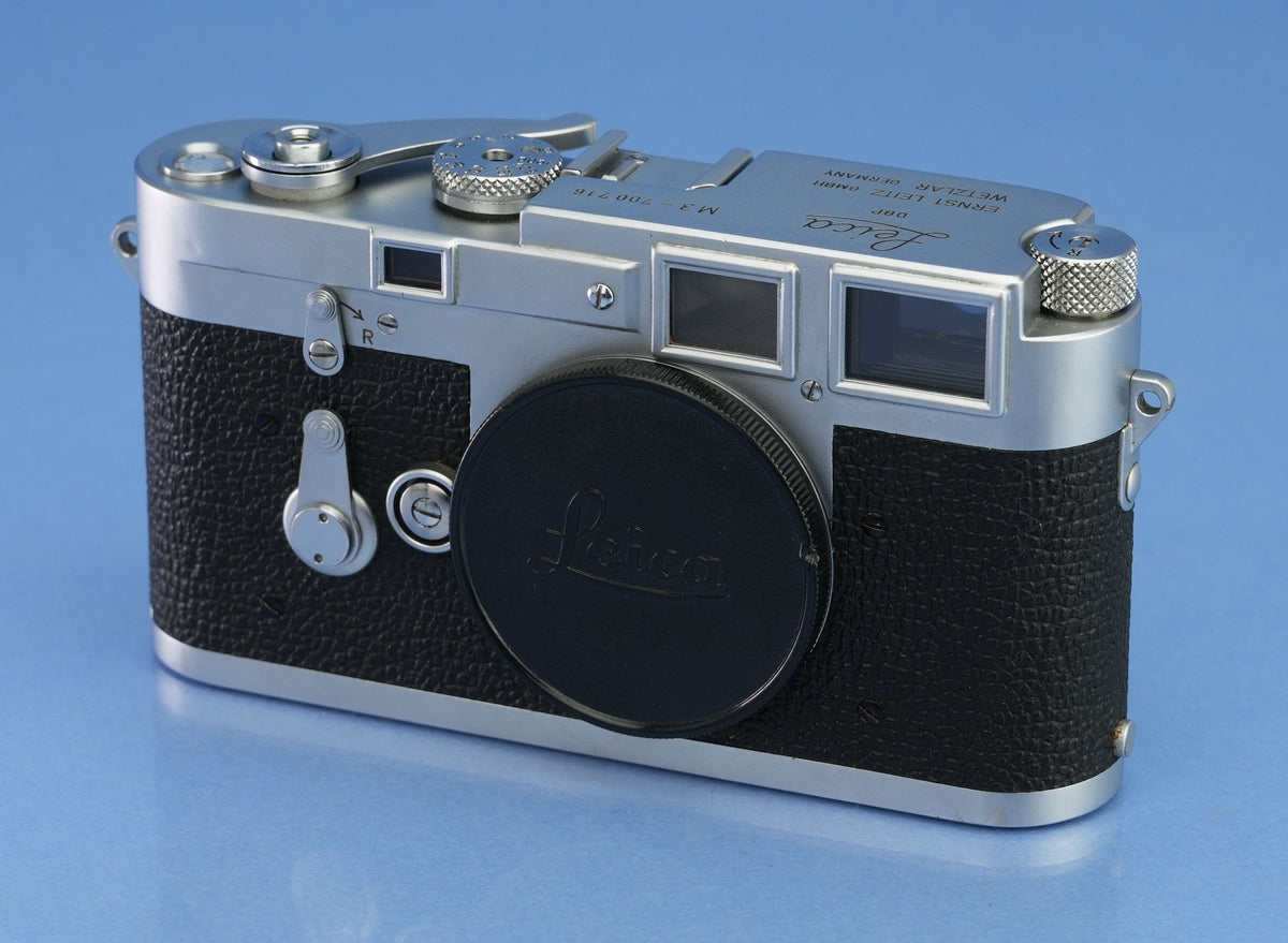 LEICA LEITZ M3 DS CHROME CAMERA BODY 1954 VERY EARLY TRACK SN. # 700716 RARE!
