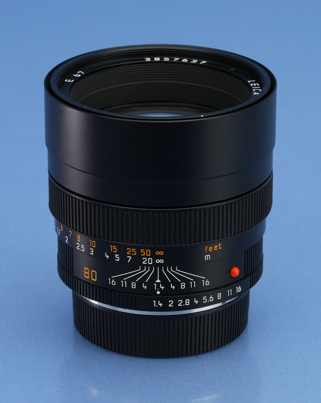 LEICA LEITZ 80MM SUMMILUX-R F1.4 3 CAM ROM 11349 R LENS +CAPS LATE # MINT!