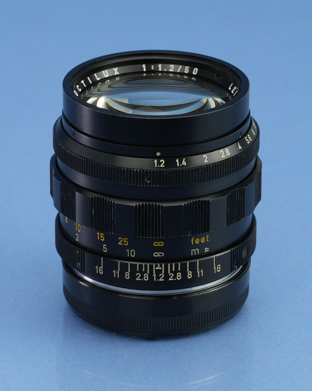 LEICA NOCTILUX 50MM F1.2 11820 OBJEKTIV + UMSPIEGEL, SELTENE ERSTE BANKE, FRÜHE AUSFÜHRUNG MIT DICKEM RAND