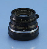 LEICA 35MM SUMMICRON F2 M2/M4 11307 1ST VERSION BLACK PAINT 8 ELEMENT LENS +CAPS