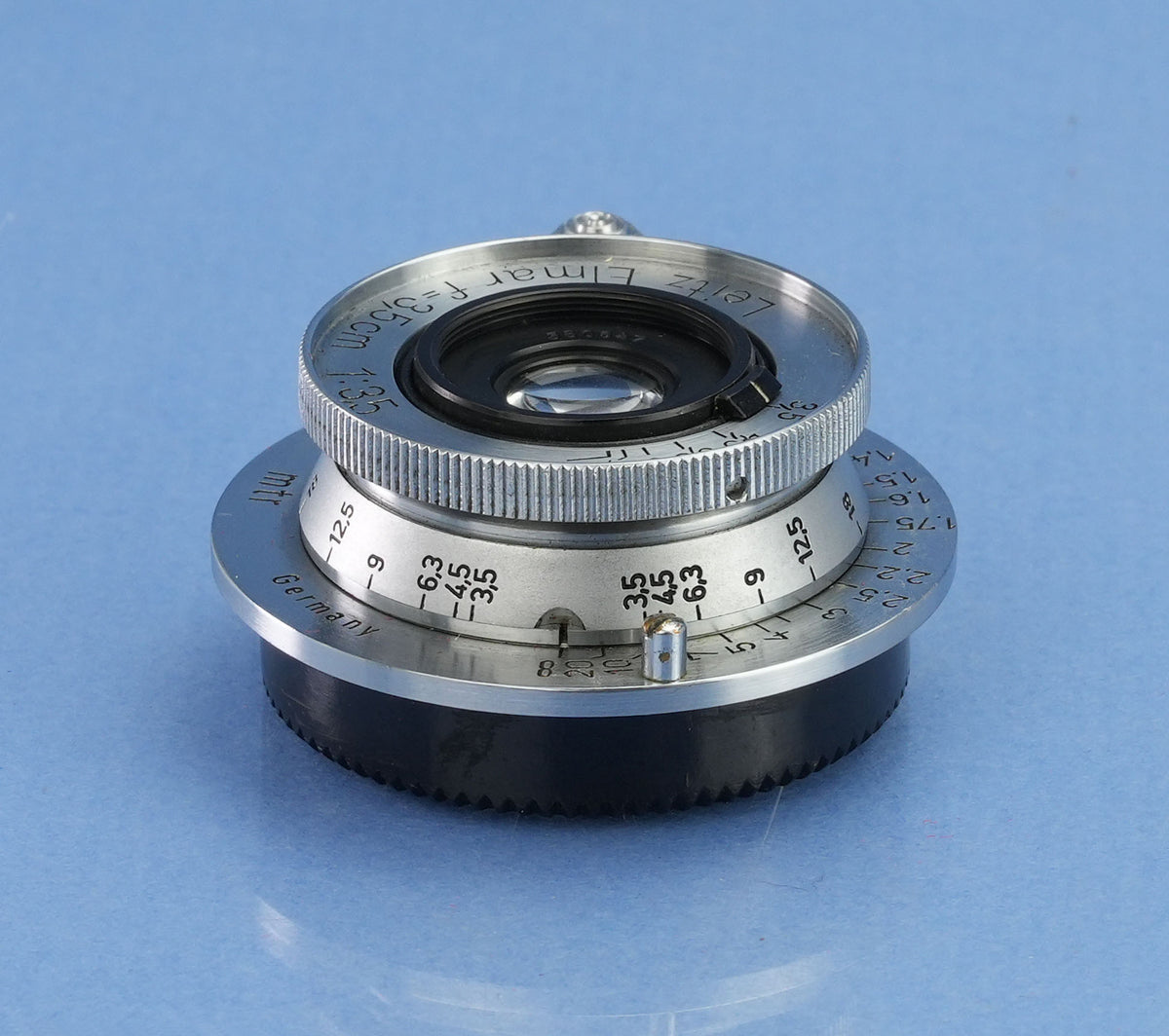 LEICA LEITZ 35MM ELMAR F3.5 CHROME SCREW MOUNT LTM SM LENS +CAPS +BOX +FOOKH