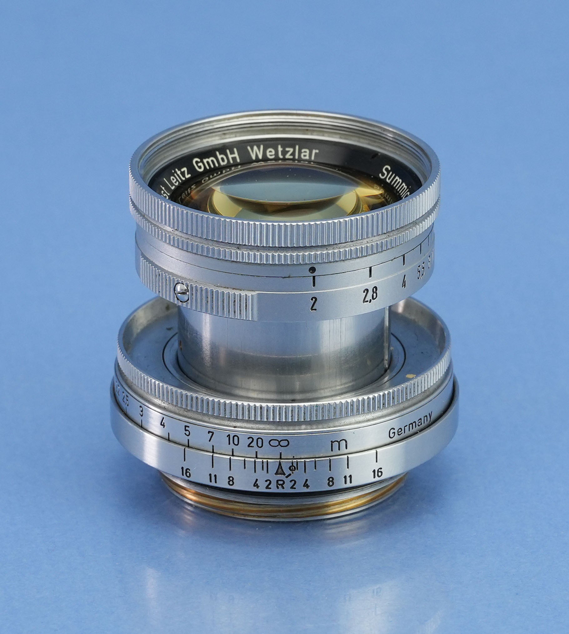 LEICA LEITZ SUMMICRON 50MM F2 SOOIC YELLOW LANTHAR EARLY #1040401 SM LENS +CAP