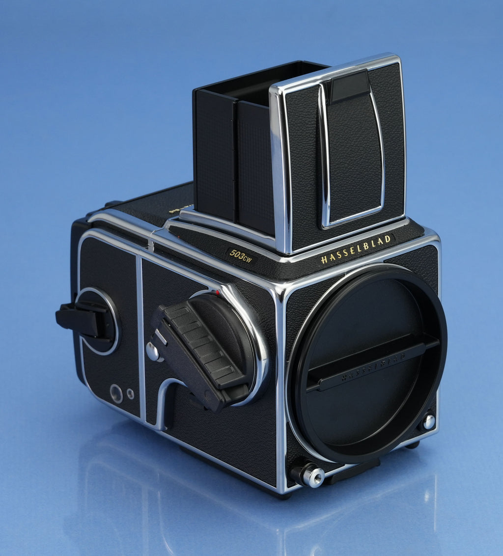 HASSELBLAD 503CW MILLENNUM GOLD TRIM KAMERA + A12 RÜCKSEITE + BOX + HELLSEITE, NEUWERTIG